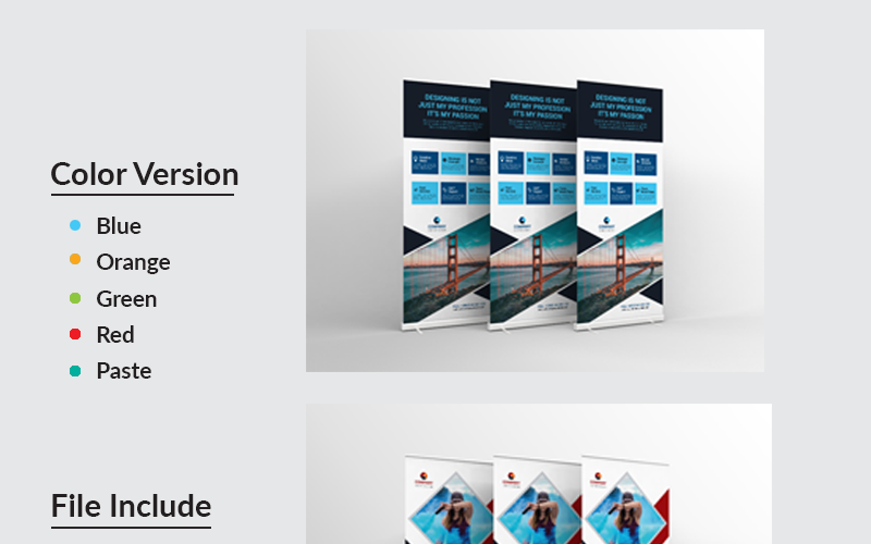 Download Бандл из 10 брошюр / 10 Roll Up - Corporate Identity Template - Фирменный стиль на тему графика art artistic blue building business rollup colorful corporate corporet creative graphics green hi-quality id kit internet logo modern multimedia official