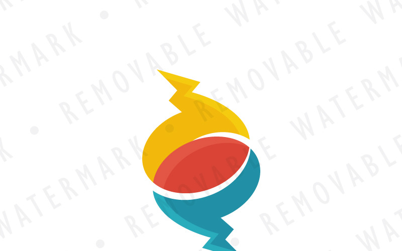 Download Шаблон логотипа "Storm Talk - Logo Template" / Storm Talk - Logo Template - Шаблон логотипа на тему графика forum social energy letter s consulting speak bubble link connection talk emotion lightning storm discussion share logo design template communication