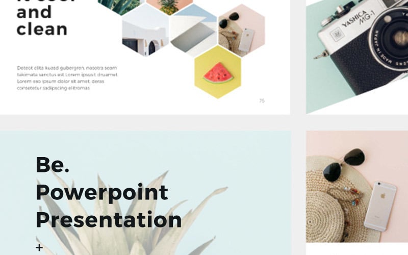 Be Presentation + 30 Photos Bonus PowerPoint template