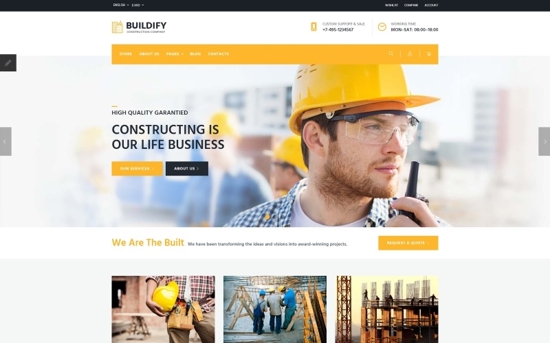 Buildify - Építőipari cég Joomla sablon