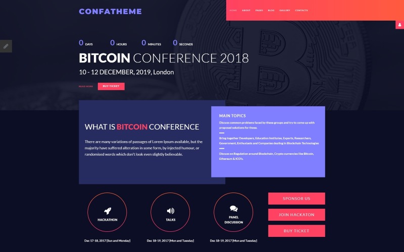 ConfaTheme - Стильний шаблон Joomla для конференції