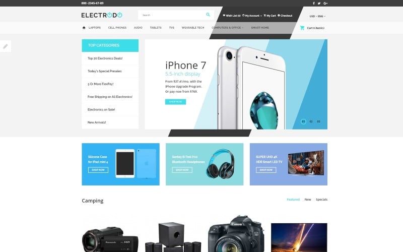 ElectroDo - Electronics Shop OpenCart Template