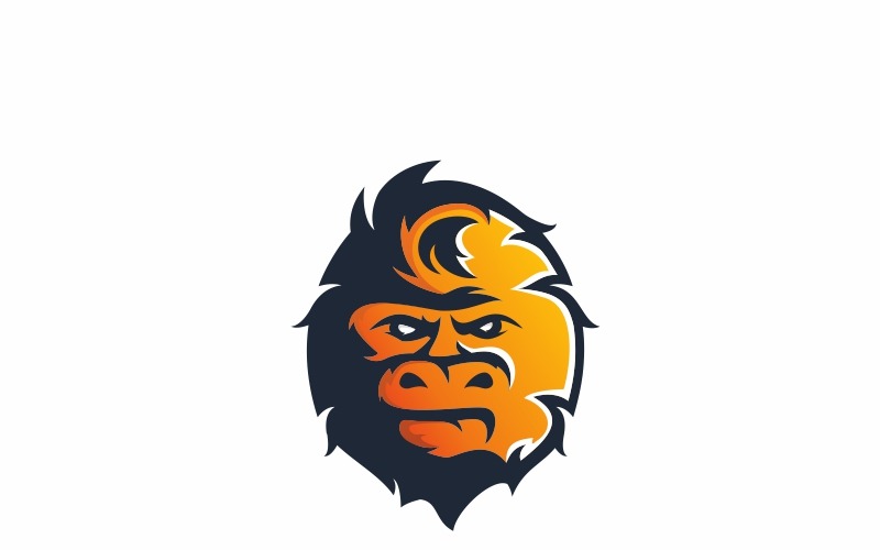 Download Шаблон логотипа "Gorilla - Logo Template" / Gorilla - Logo Template - Шаблон логотипа на тему графика angry animal ape boss brand cigar cigarette club creative design gorilla graphic head icon king kong logo mascot media monkey