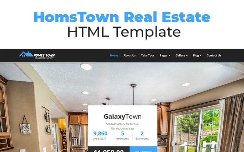 HomesTown onroerend goed HTML-sjabloon