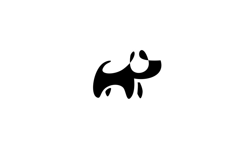 Modèle de logo de chien