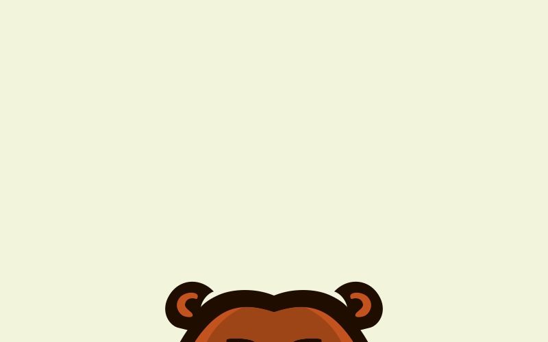 Modello di logo testa di orso