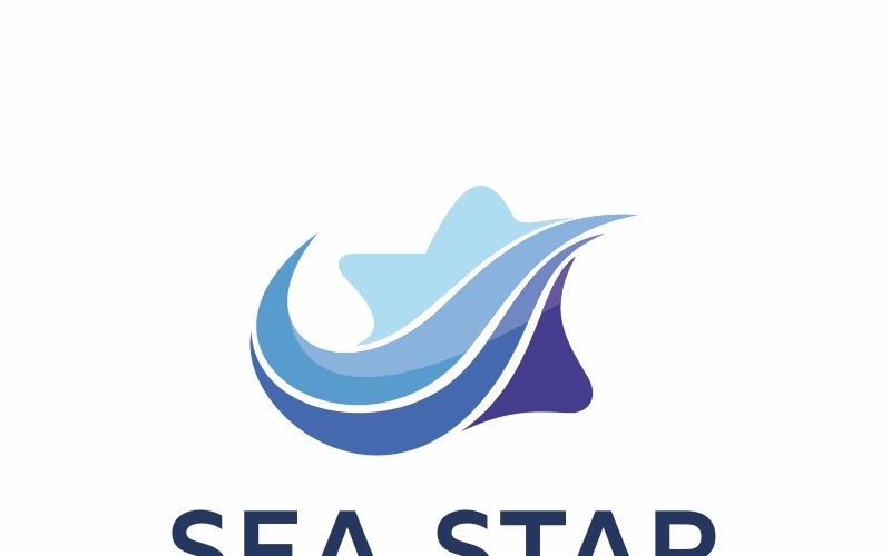 Plantilla de logotipo de estrella de mar