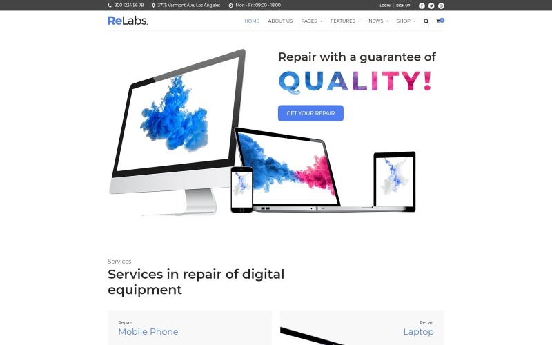 ReLabs - Számítógépjavítás WordPress téma