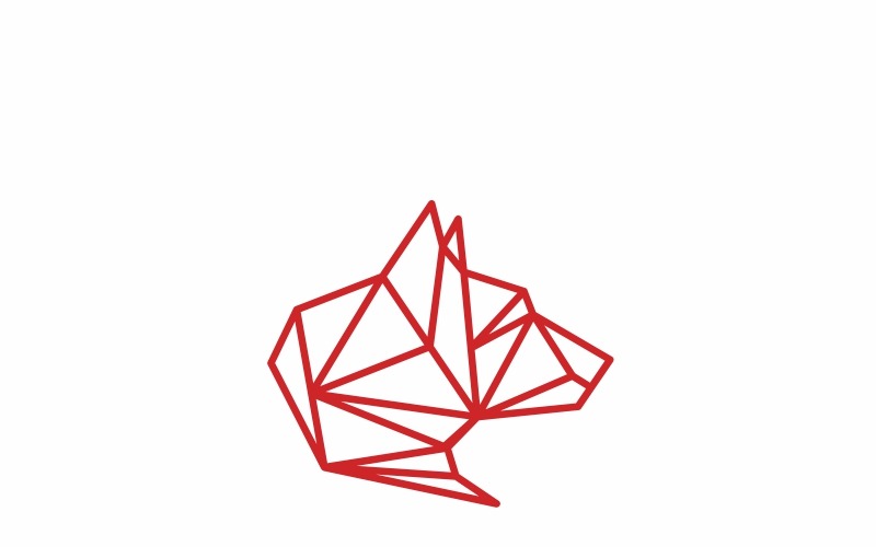 Rode Wolf Logo sjabloon