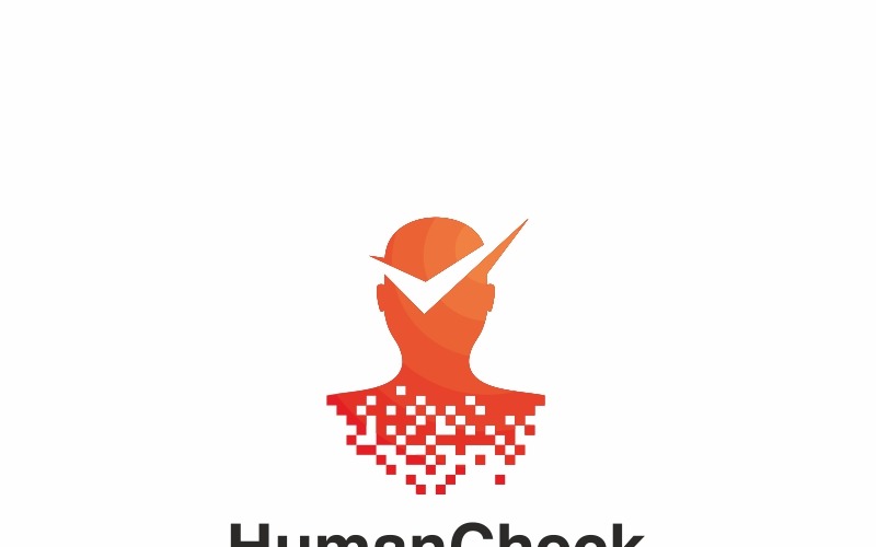 Sjabloon met logo voor menselijke controle