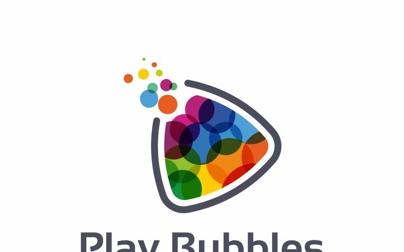Spela bubblor logotyp mall