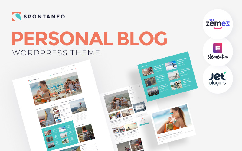 Spontaneo - Thème WordPress pour blog de voyage et de parcours personnels