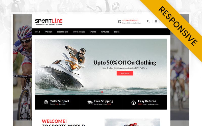 Sport Line - Sports Store OpenCart Template