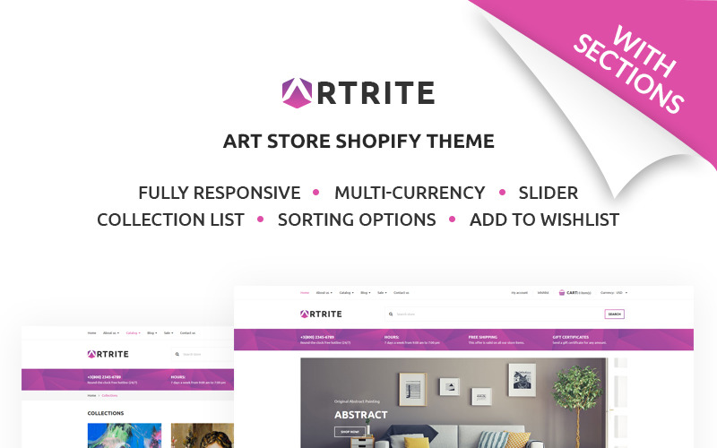 чудесное искусство и картины интернет-магазин shopify тема