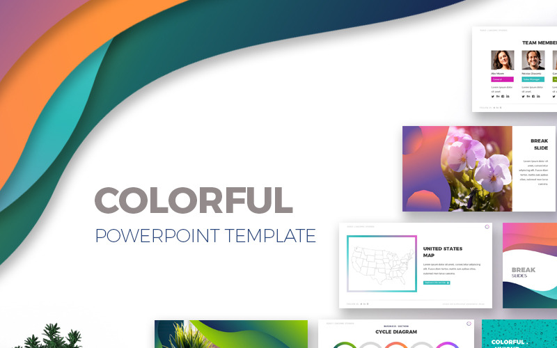 Barevná šablona aplikace PowerPoint