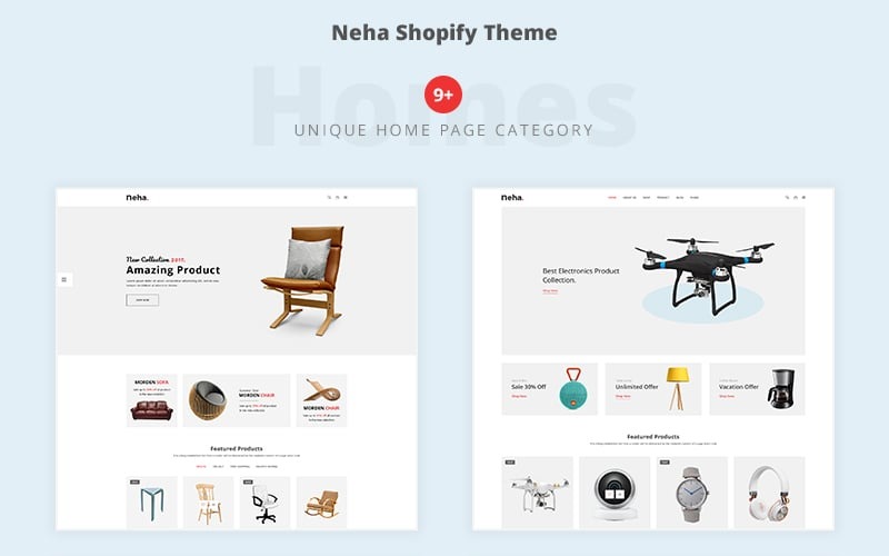 Neha - багатоцільова тема Shopify