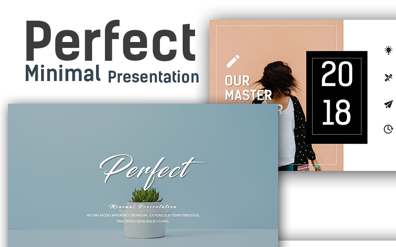 Perfekt - Minimal PowerPoint-mall för presentation