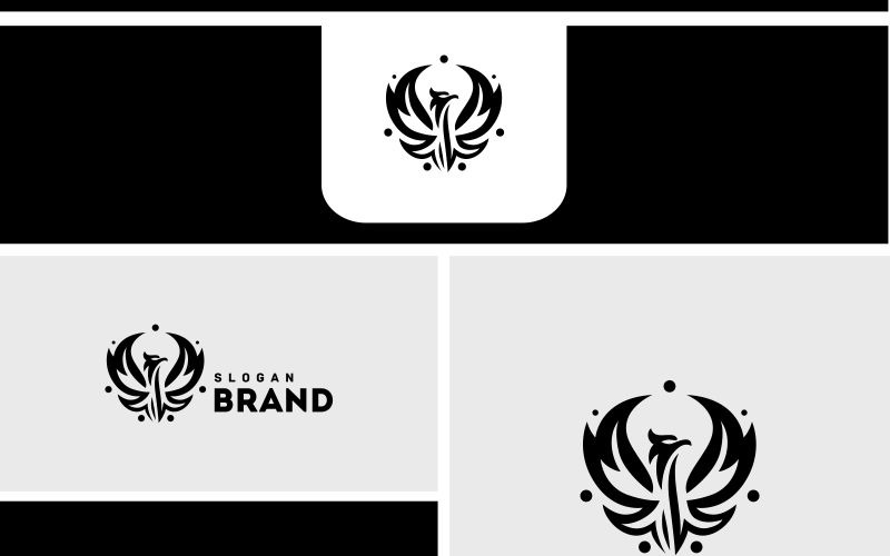 Download Шаблон логотипа "Phoenix Logo Template" / Phoenix Logo Template - Шаблон логотипа на тему графика abstract bird business logo circular corporate creative modern orange phoenix red wings brand branding fire flat flow fly freedom immortality