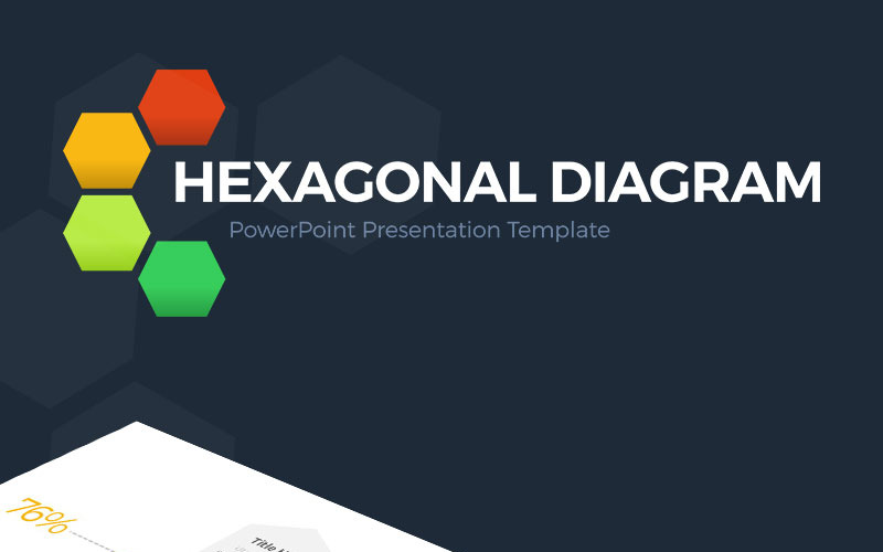 Plantilla de PowerPoint hexagonal