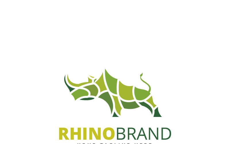 Шаблон логотипа бренда Rhino
