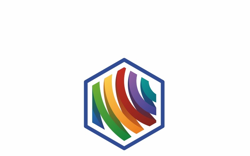 Шестикутник медіа шаблон логотипу