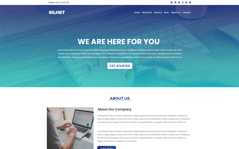 Download PSD шаблон "Silhet - Multipurpose One Page PSD Template" / Silhet - Multipurpose One Page PSD Template - PSD шаблон на тему фотограф silhet multipurpose psd web template one page single website ui company it