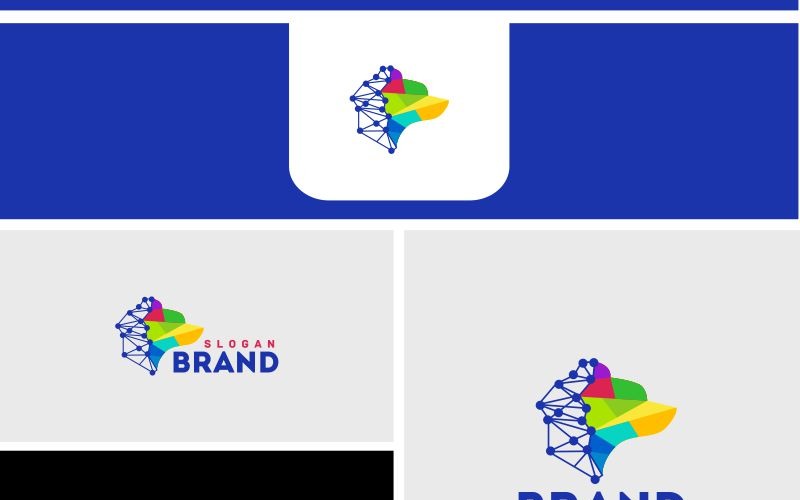 Download Шаблон логотипа "Smart Bear Logo Template" / Smart Bear Logo Template - Шаблон логотипа на тему графика animal bear logo colorful colors corporate creative creativity entertainment force forest freedom grizzly polygon professional studio technologies technology triangles smart