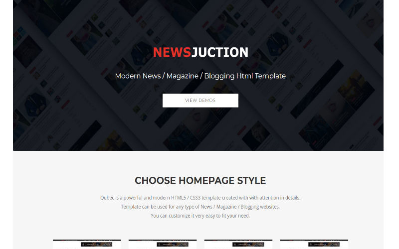 Szablon witryny sieci Web Newsjunction