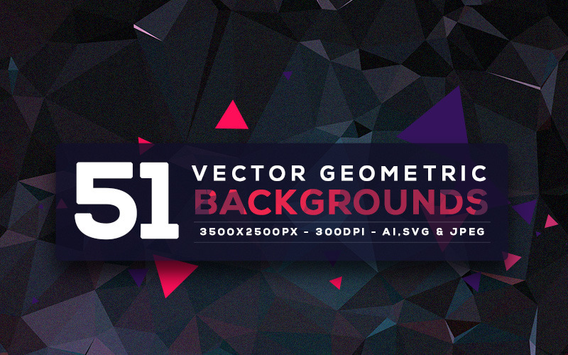 51 Vector Geometric Backgrounds - Illustration
