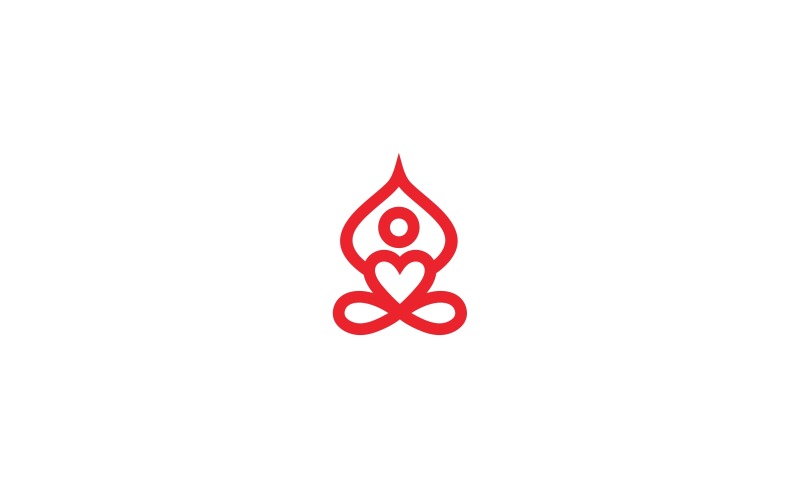 Знаковий шаблон логотипу йоги