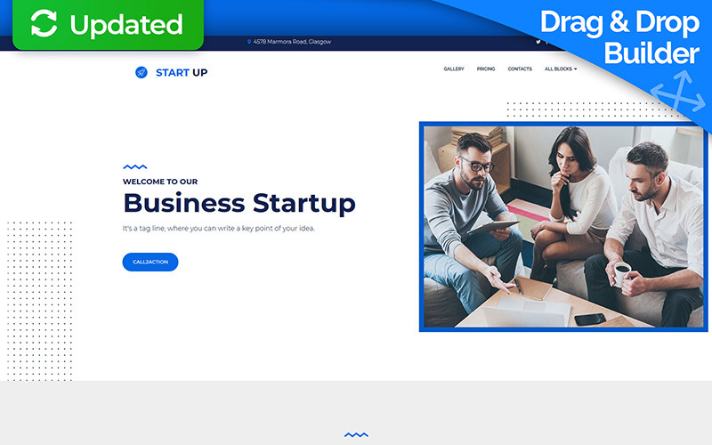 шаблон целевой страницы бизнес-стартапа