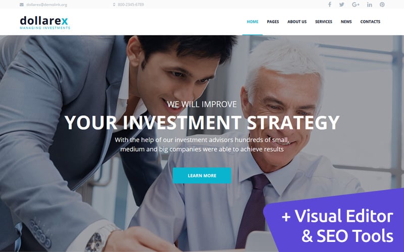 Dollarex - Investment Company Moto CMS 3 Template