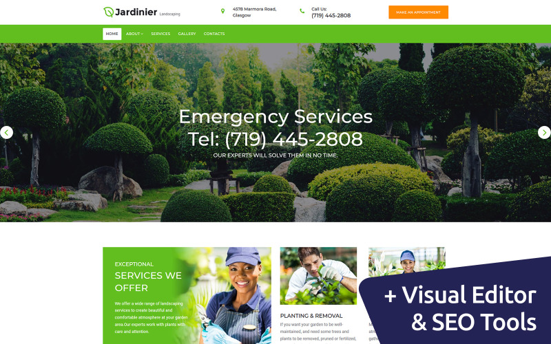 ландшафтный дизайн moto cms 3 шаблон