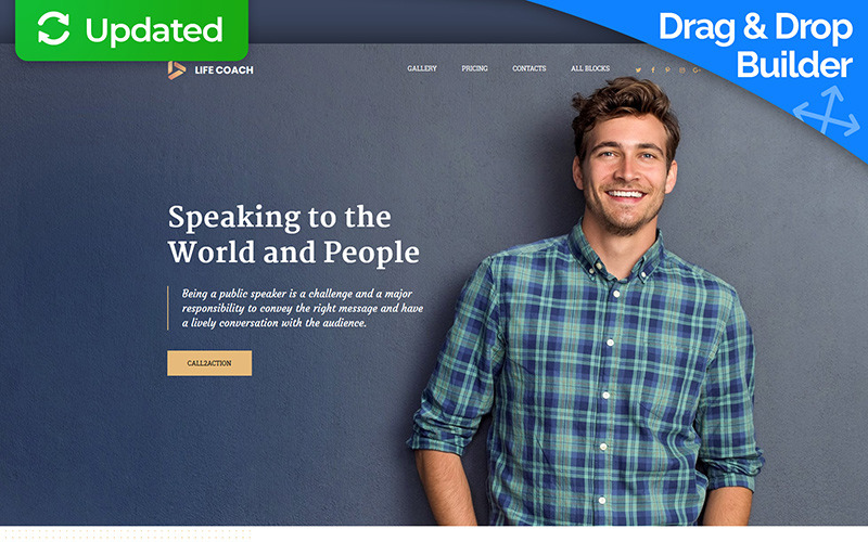 шаблон целевой страницы life coach motocms 3