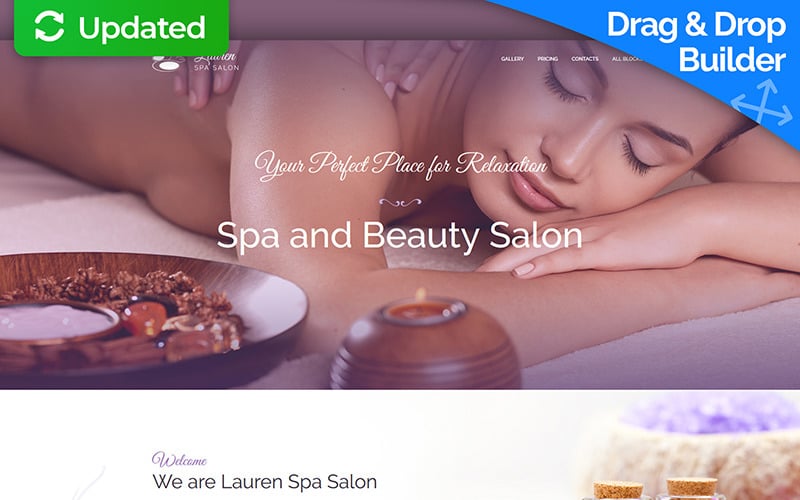 Massage Therapist and Beauty Salon Landing Page Template