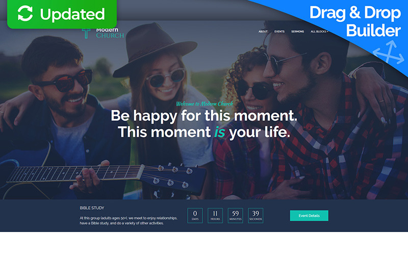 религиозный шаблон целевой страницы motocms 3