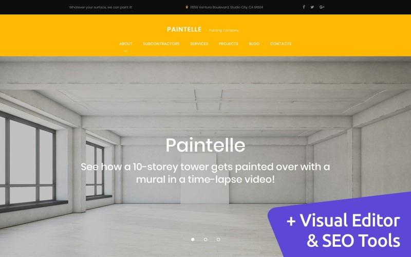 Paintelle - Painting Contractor Moto CMS 3 Template