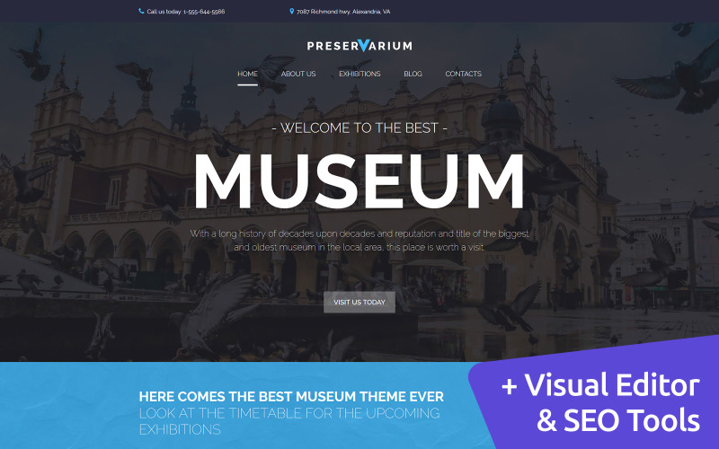 Preservarium - Müze Moto CMS 3 Şablonu