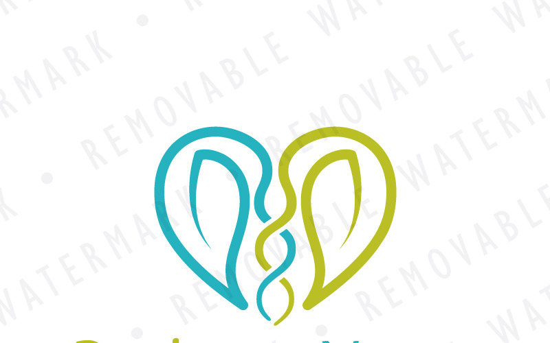 Шаблон логотипа Heart of Symbiosis