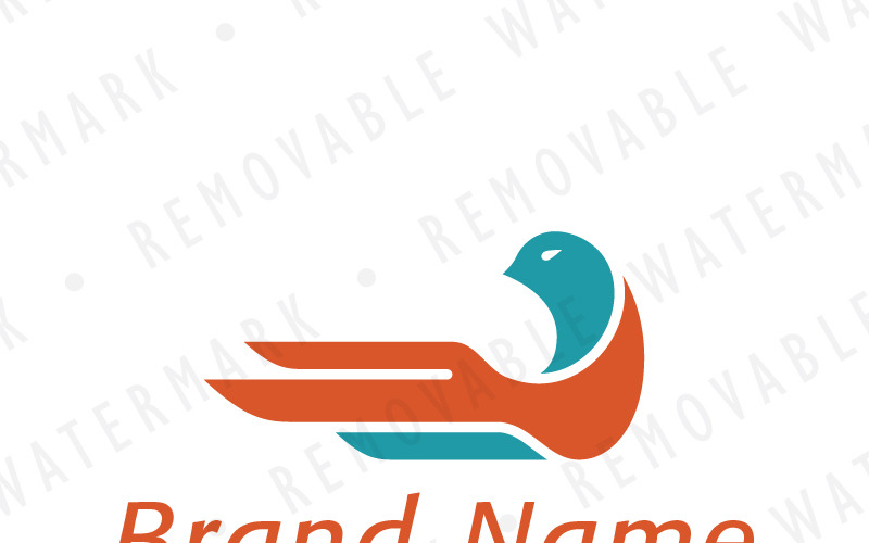 Sjabloon met logo voor snelle vogel reizen