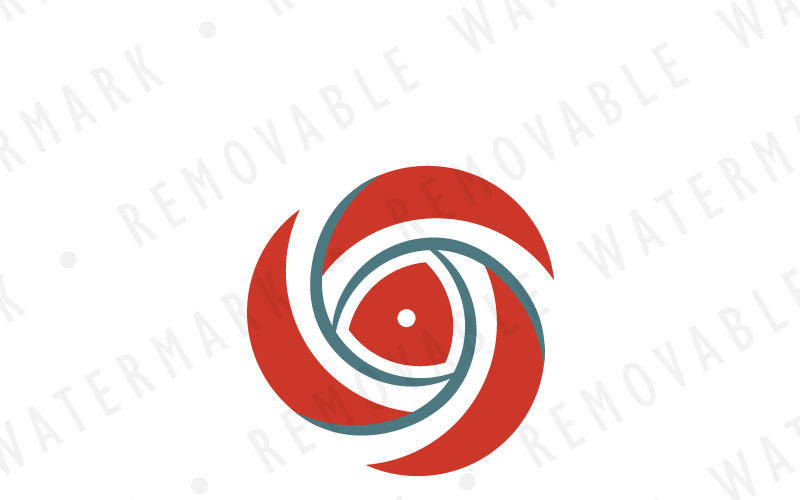 Soyut Kamera Deklanşör Logo Şablonu