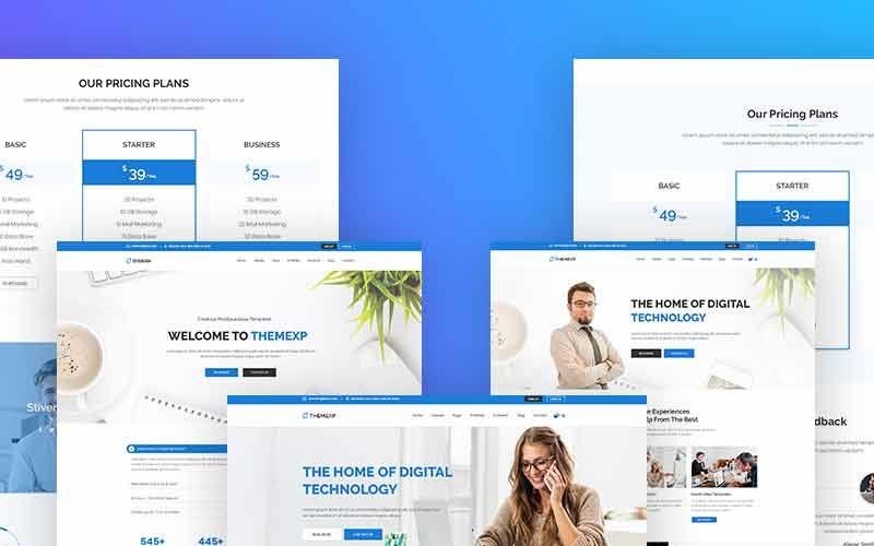 Download PSD шаблон "Themexp - Corporate PSD Template" / Themexp - Corporate PSD Template - PSD шаблон на тему консалтинг corporate business agency clean one page mordern
