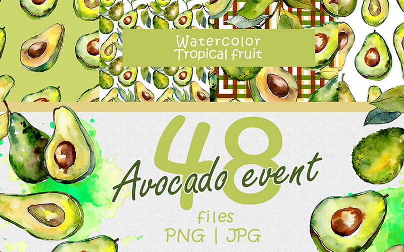 Download Бандл акварельных иллюстраций авокадо / Avocado Event PNG Watercolor Set - Illustration - Иллюстрация на тему графика watercolor avocado illustration delicate drawing background textile colorful drawn paint fruit plant tropical seasonal deciduous foliage food sprout stem natural