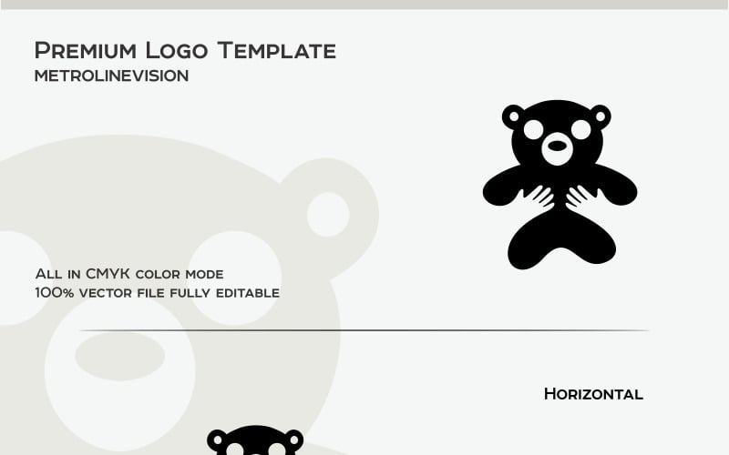 Bär Teddy Logo Vorlage