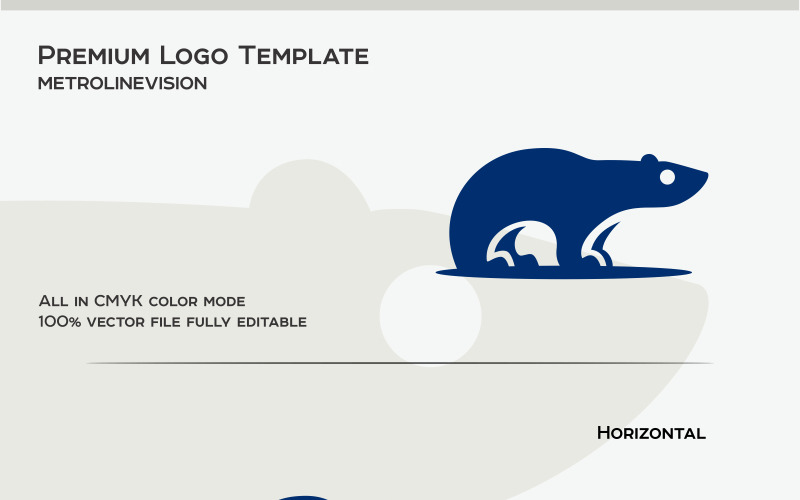 Download Шаблон логотипа "Bear Logo Template" / Bear Logo Template - Шаблон логотипа на тему графика animals app bear logo beast cold emblem hockey ice mascot minimal mountain nature player polar sport sports studio team unique