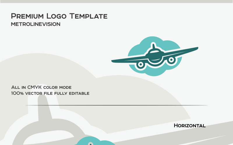 Flygplans logotyp mall
