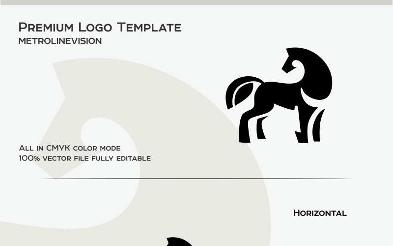 Download Шаблон логотипа "Horse Logo Template" / Horse Logo Template - Шаблон логотипа на тему графика animal association blog brand capital cheese club company elegant finance head hoof horse logo mane nature pet power race racing