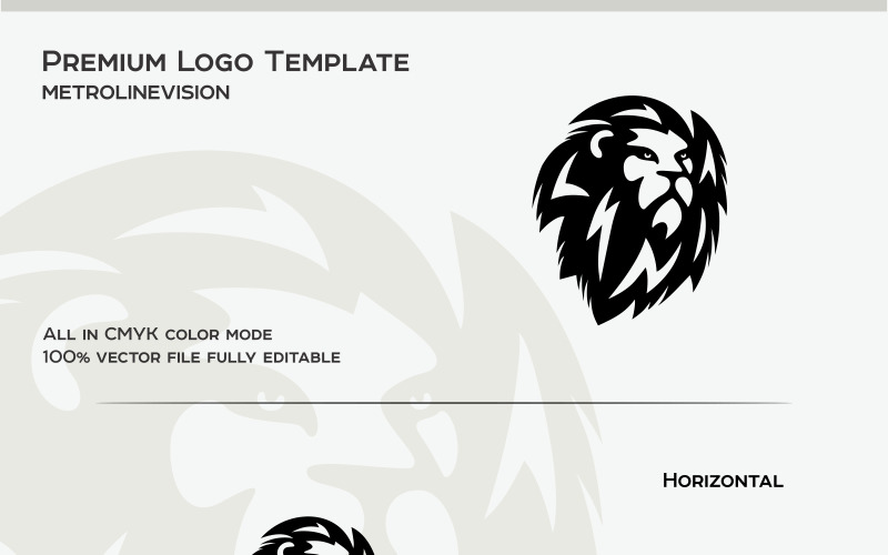 Download Шаблон логотипа "Lion Logo Template" / Lion Logo Template - Шаблон логотипа на тему графика head king lion marketing power sport strength strong wild animal animal logo branding club company elegant jungle logo vector luxury