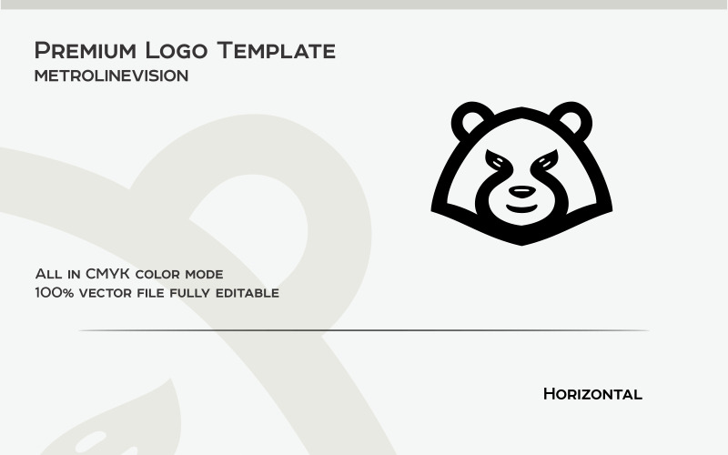 Modèle de logo de tête d'ours