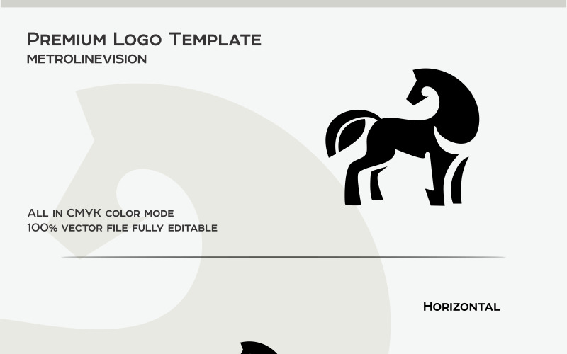 Шаблон логотипа лошади